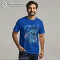 thumbnail image 2 of Men's Lilo & Stitch Distressed Poster Stitch Graphic Tee Royal Blue 3X Large, 2 of 9