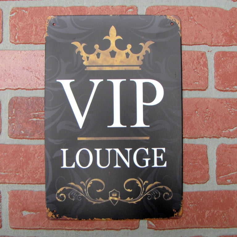 Metal VIP Lounge Retro Tin Wall Sign Vintage Man Cave Garage Bar Pub Door Decor Metal VIP Lounge Retro Tin Wall Sign Vintage Man Cave Garage Bar Pub Door Decor