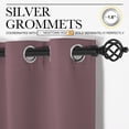 thumbnail image 3 of NICETOWN Room Darkening Short Curtains 45 Inch Long 34" Wide for Cafe, Thermal Insulated Grommet Room Darkening Drapes for Window, Dry Rose, 2 Panels, 3 of 7