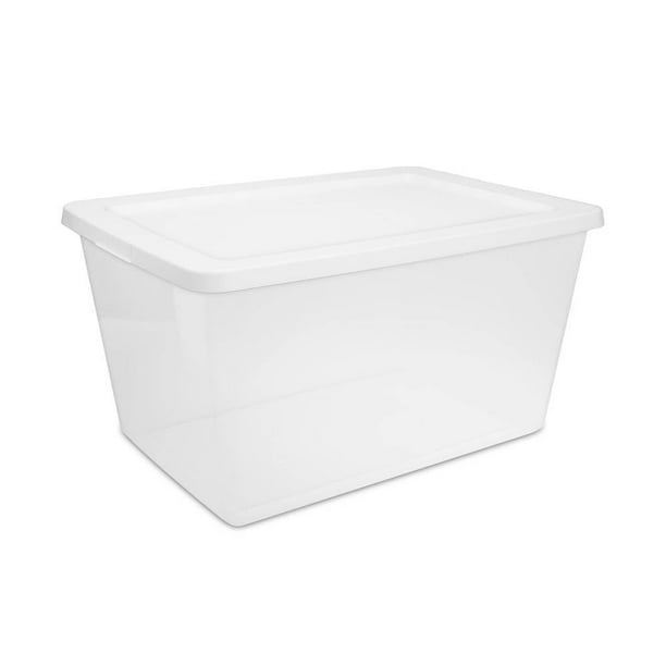 Caja Organización Sterilite Hecha de Plastico Blanca Translucida