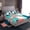 Teal Pink, variant on Castle Fairy Abstract Minimalist 4-Piece Full Size Sheets for Teens Girls Boys,Geometric Semicircle Bed Sheets,Vintage Aesthetic Lightweight Sheet Sets,Super Cozy Room Decor
