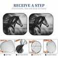 thumbnail image 6 of Fotbe Running Horse Black And White 2-Piece Car Windshield Sun Shade | Sun Blocker for Car Windshield | Foldable Automotive Interior Accessories for Sun Protection-Medium, 6 of 7