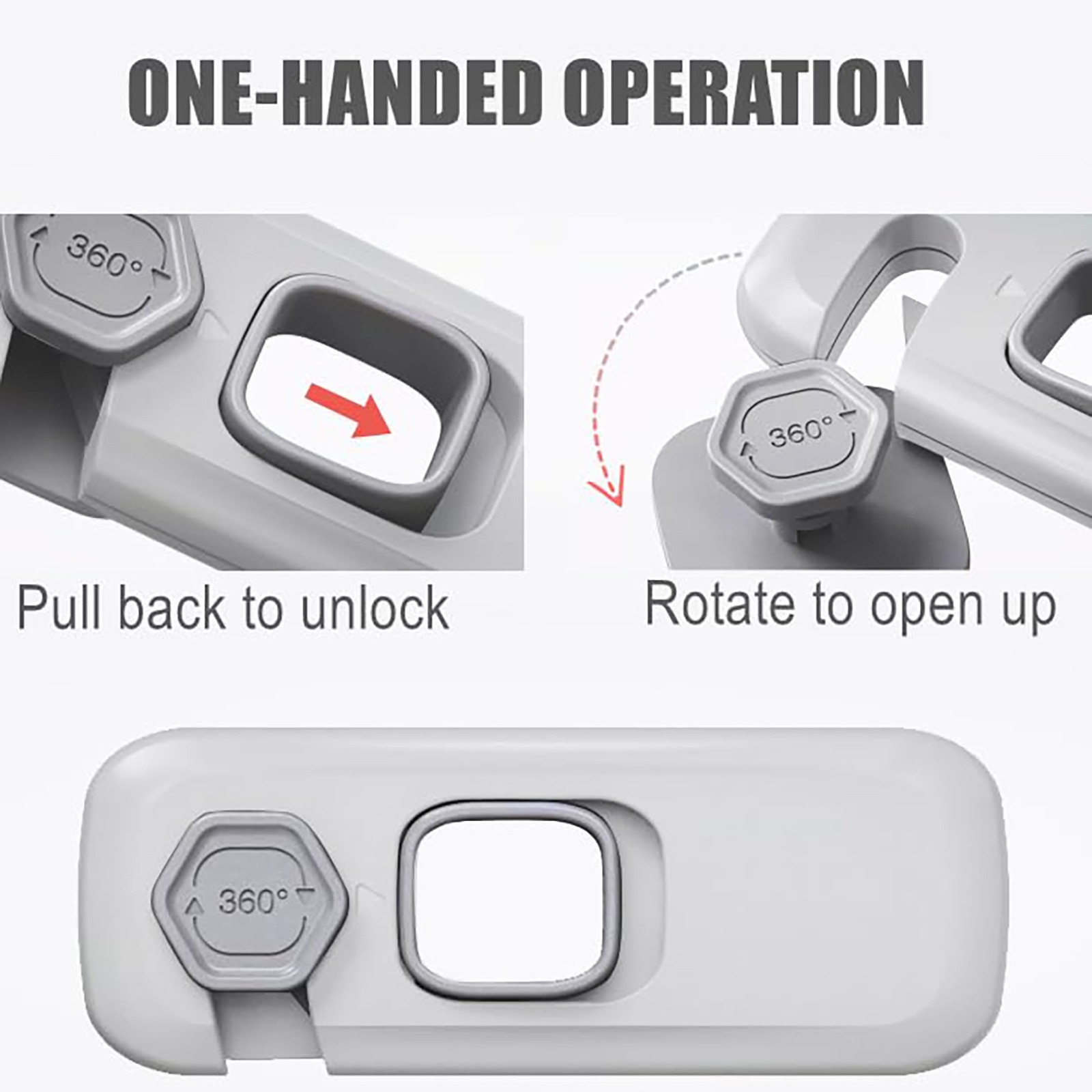 UUDIMEE Fridge Lock Childproof Door Latch 2-Pack photo 5