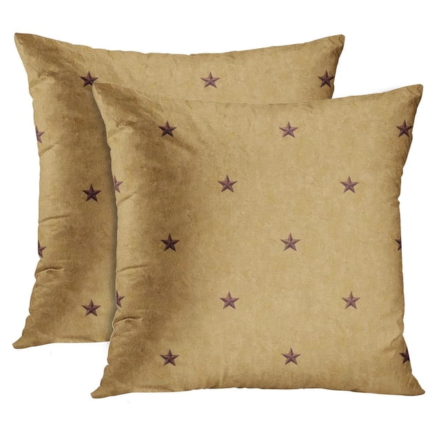 Emvency Funda De Almohada Rústica Americana Primitiva País Navideño Vacaciones Funda De Almohada Decorativa Decoración Del Hogar Funda De Almohada Cuadrada De 18.0 X 18.0 In