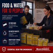 Ready America 10-Person 3-Day Kit In 12-Gallon Tote