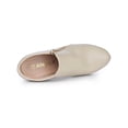 thumbnail image 4 of Unique Bargains Women's Platform Round Toe Chunky Heels Ankle Booties Beige (Size 6), 4 of 6
