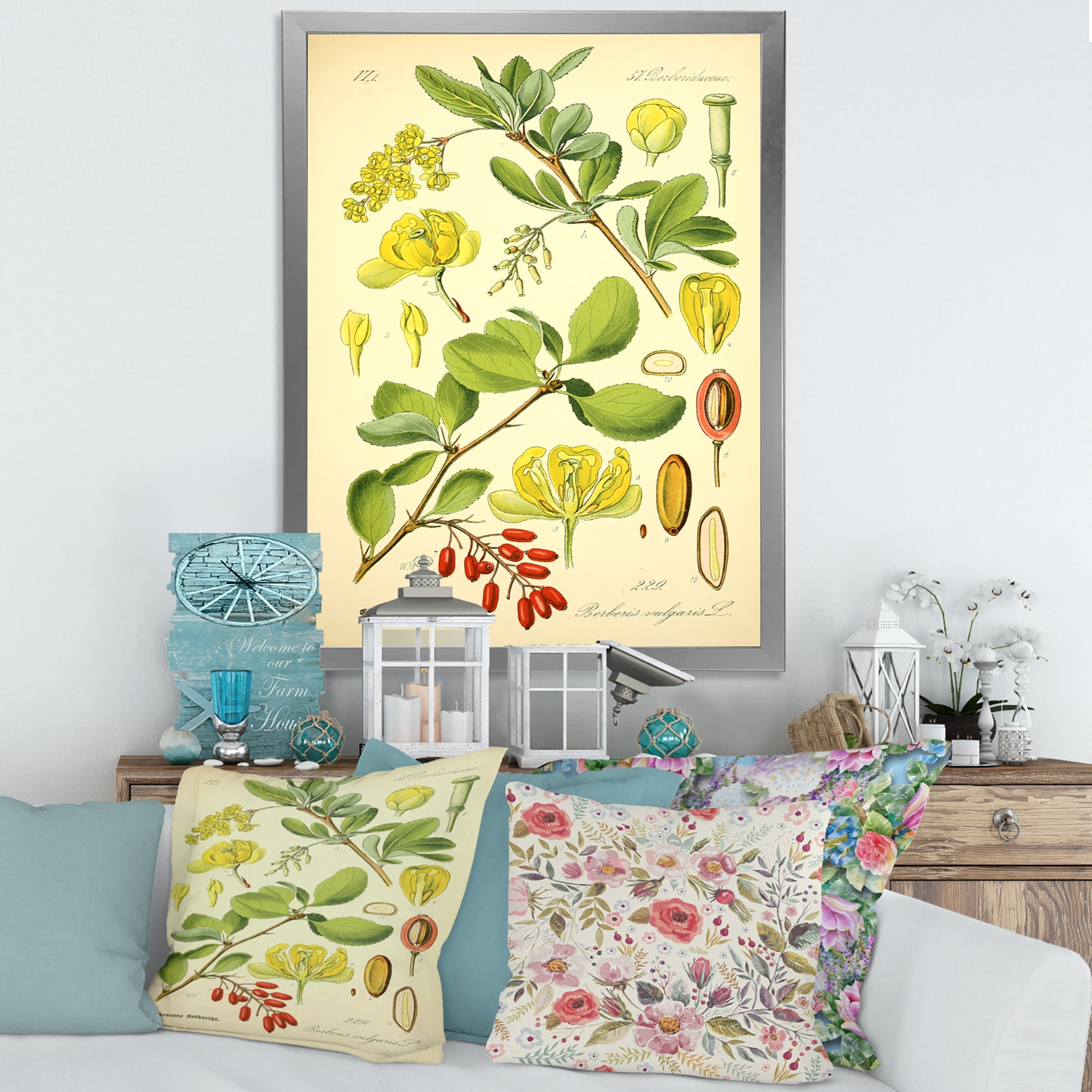 Designart 'Ancient Plant Life II' Traditional Framed Art Print