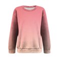 thumbnail image 5 of Women's Oversized Long Sleeve Sweatshirt, Tie Dye Gradient Color Pullover, Loose Fit Crewneck Top, Plus Size Casual Streetwear, Fall Winter Long Sleeve Crewneck Light Pink XL, 5 of 9