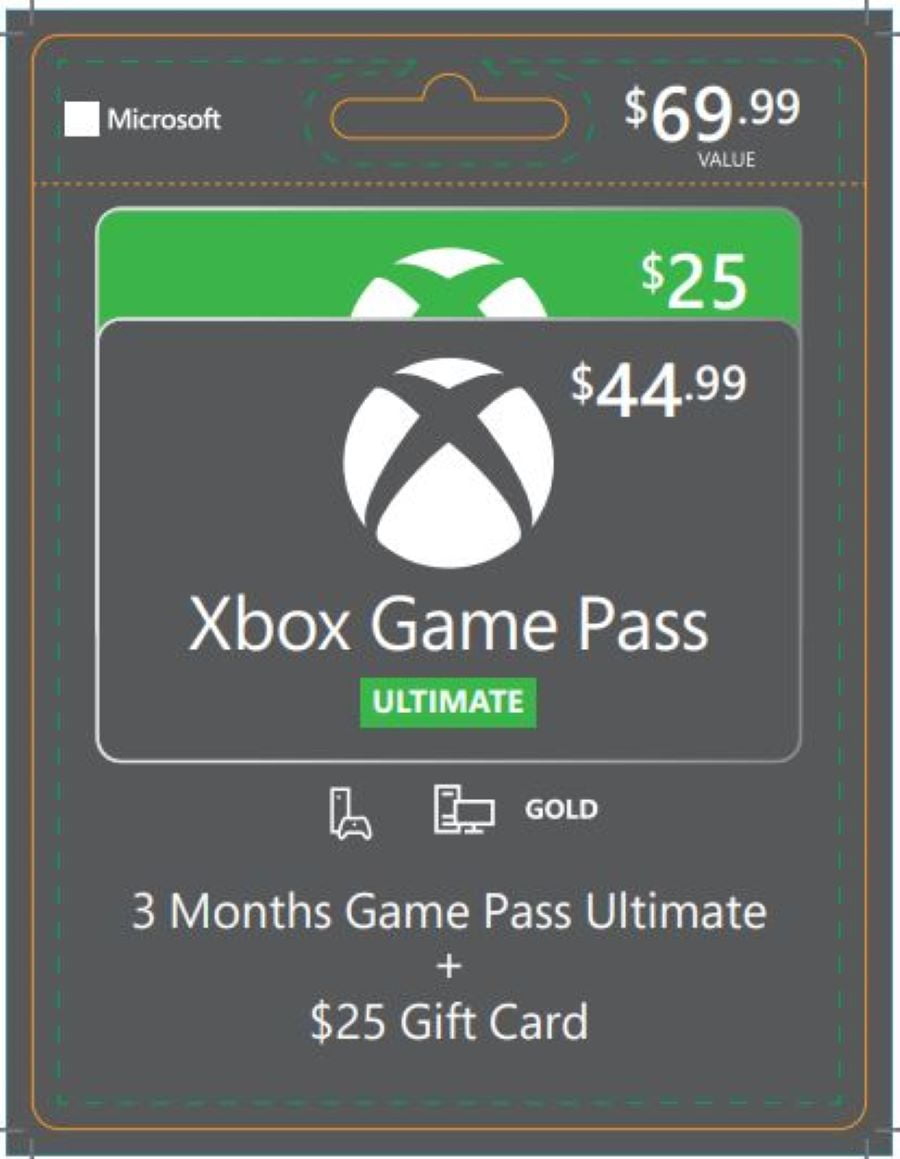 Microsoft Xbox Physical Gift Cards Multi-Pack ( 3 x Cards)