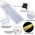 thumbnail image 2 of Solar Meteor Shower Rain Lights Outdoor, Waterproof Meteor Lights 8 Tubes 144 LED, Falling Raindrop Fairy String Lights for Tree Holiday Porch Yard Patio Roof Party Christmas Decoration ,Warm White, 2 of 14