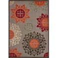 thumbnail image 3 of Unique Loom Outdoor Modern Collection Area Rug - Chicago (7' 1" x 10' Rectangle Brown/Orange), 3 of 7
