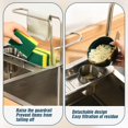 thumbnail image 4 of Adjustable Multifunction Stainless Steel Draining Rack Kitchen Sink Organizer (Silver), 4 of 7