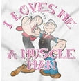 thumbnail image 2 of I Loves Me A Muscle Man Olive Oyl Women Crewneck Sweatshirt Brisco Brands M, 2 of 6