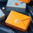 thumbnail image 4 of Injueey Caja de dulces de sobre de 50 piezas, contenedor de bocadillos de Chocolate de estilo europeo, sello de cera de aniversario, caja Almacenamiento y organización del hogar Rosa, 4 of 6