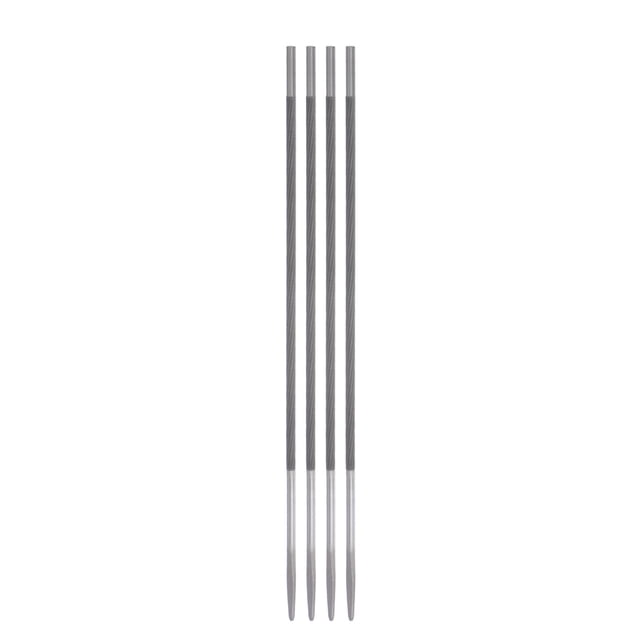 Unique Bargains Chainsaw File, 5/32' (4mm) Round High Carbon Steel Double Cut Sharpen Rasp, 4 Pack