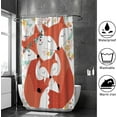 thumbnail image 4 of Coolnut Bath Shower Curtain Liners Cute Foxes and Baby Family 72x72in Polyester Waterproof with 12 Curtain Hooks, 4 of 5