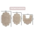thumbnail image 3 of Home Weavers Allure Collection Bath Rug Set, 100% Cotton Non-Slip, 3 Piece, 17"x24" 21"x34" 20"x20", Linen, 3 of 9