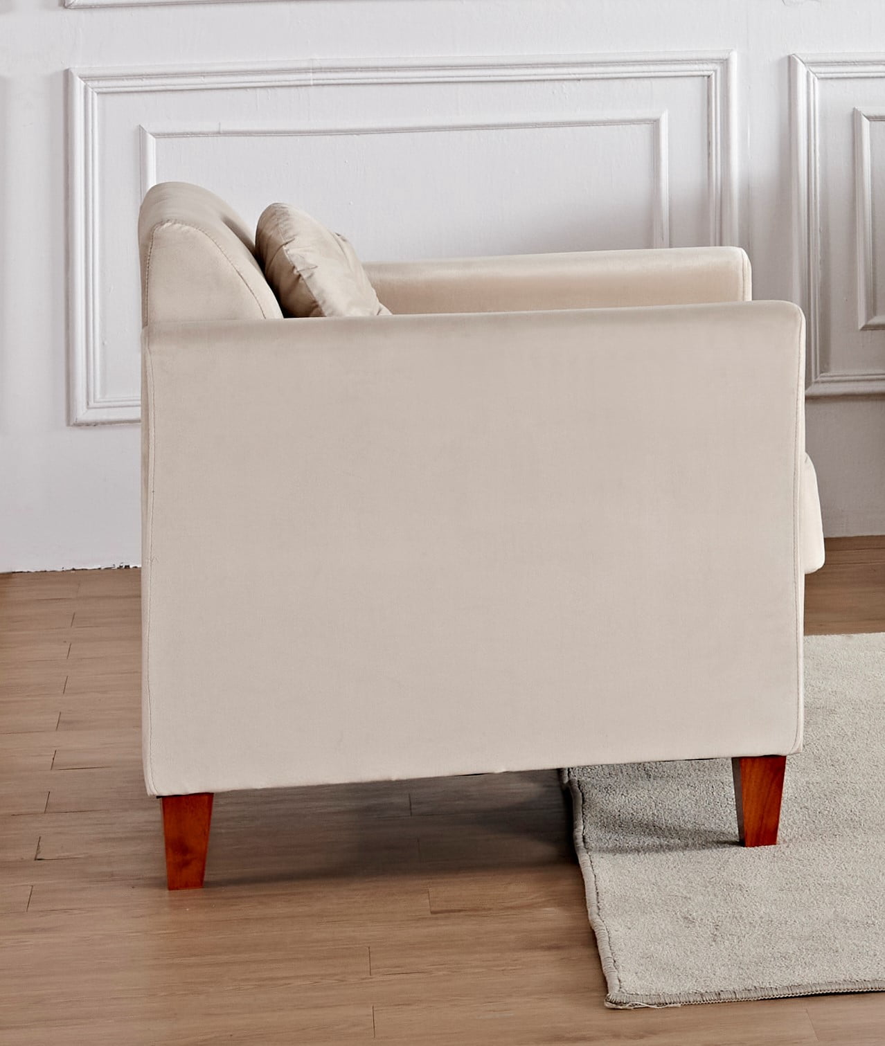 Uspridefurniture Gerame 32'' Wide Tufted Velvet Armchair -Beige