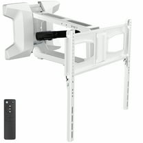 VIVO White Electric Adjustable TV Above Fireplace Mount for 37" to 70" Screens