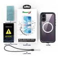 thumbnail image 2 of Magnetic for iPhone 17 Case Waterproof,Built-in Screen Protector[IP68 Underwater][Upgrade Military Dropproof][Compatible with Mag Safe] Full Body Shockproof Translucent Case,Blue, 2 of 12