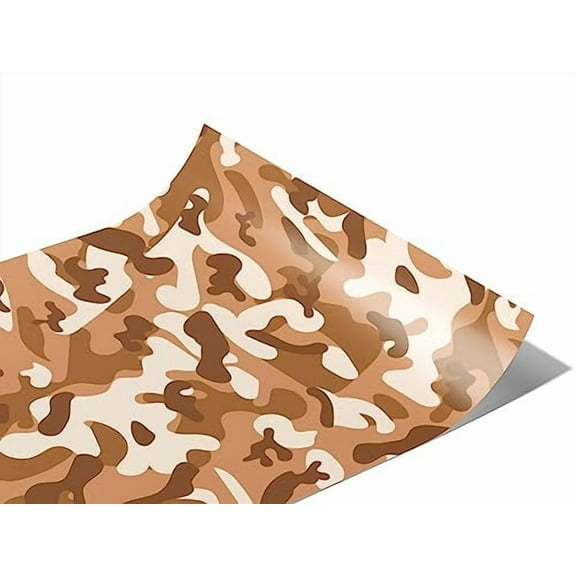 Rwraps Brown Camouflage Beech Multicam Gloss Vinyl Film Wrap 59in x 12ft Vinyl Vehicle Car Film