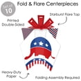 thumbnail image 5 of Big Dot of Happiness Republican Election - Table Decorations - Political Party Fold and Flare Centerpieces - 10 Count, 5 of 6