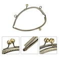 thumbnail image 4 of Uxcell Metal Purse Frames, 6.1" 2Pack Kiss Lock Clasp Frame for Coin Bags Sewing DIY, Bronze, 4 of 6