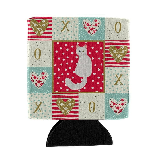 Carolines Treasures CK5801CC Turkish Angora Cat Love Can or Bottle Hugger Can Hugger multicolor