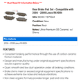 thumbnail image 2 of Rear Brake Pad Set - Compatible with 2006 - 2008 RX400h 2007, 2 of 2