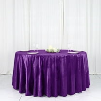Balsa Circle 120" Purple Round Premium Velvet Tablecloth Event Catering Linens Banquet