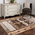 thumbnail image 3 of Vintage Farmhouse Area Rugs 2.7'x5', Washable Small Throw Rugs for Kitchen Bedroom, Retro Home Text Country Star Wooden Indoor Outdoor Rug Non-Slip Low Pile Carpet Runner Reversible Floor Mats, 3 of 8