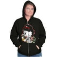 thumbnail image 3 of Betty Boop Cartoon Fiesty Cha-ching Women Plus Size Zipper Hoodie Brisco Brands 3X, 3 of 5