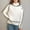 Beige, variant on WXLWZYWL Sweaters for Women Trendy Womens Long Sleeve Turtleneck Pullover Sweaters Casual Loose Color Block Cozy Knit Tops