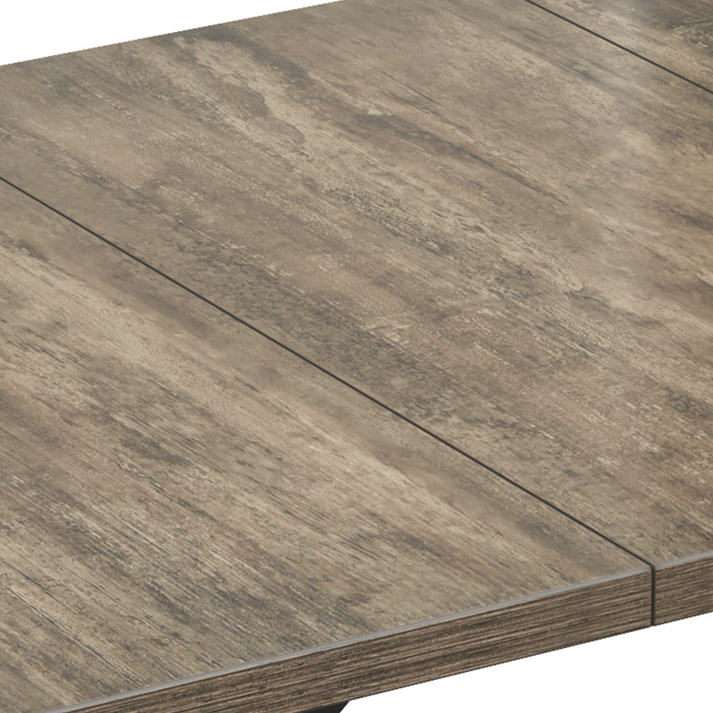 Uforic 63" Dining Table for 4-6 People, Modren Kitchen Table with Metal Leg , Rectangular Dinner Table, Gray