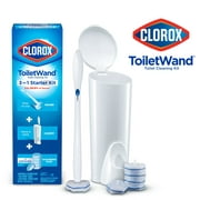 Clorox ToiletWand Disposable Toilet Cleaning System - ToiletWand, Storage Caddy and 6 Disinfecting ToiletWand Refill Heads (Packaging May Vary)