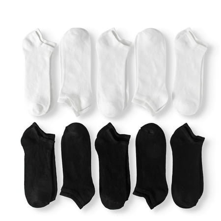 Wonder Nation No Show Socks, 10 Pairs (Little Girls & Big Girls)