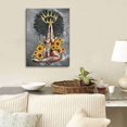thumbnail image 4 of Framed African American Wall Art Black Queen Girl Praying Sunflower Portrait Gray Art Modern Abstract Canvas Prints Painting Artwork Wall Decor Home Decoration for Bedroom Living Room Ready to Hang, 4 of 6