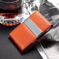 thumbnail image 3 of Estuche para tarjetas de visita de acero inoxidable Nikou, doble apertura, color naranja, 3 of 9