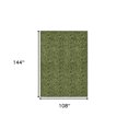 thumbnail image 3 of 9' X 12' Olive Green And Fern Green Floral Washable Indoor Outdoor Area Rug, 3 of 5