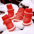 thumbnail image 3 of jiaroswwei 4Pcs Pet Shoes Solid Color Anti-slip Waterproof Fashion Pet Sneaker Boots for Small Dogs, 3 of 8