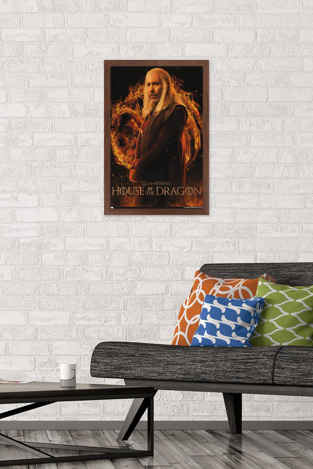 House of the Dragon - Viserys One Sheet Wall Poster, 14.725" x 22.375" Framed