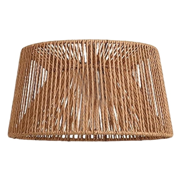 QSTDGVPW Paper Rope Woven Lampshade Creative Handcraft Boho Bulb Guard Decorative Hanging