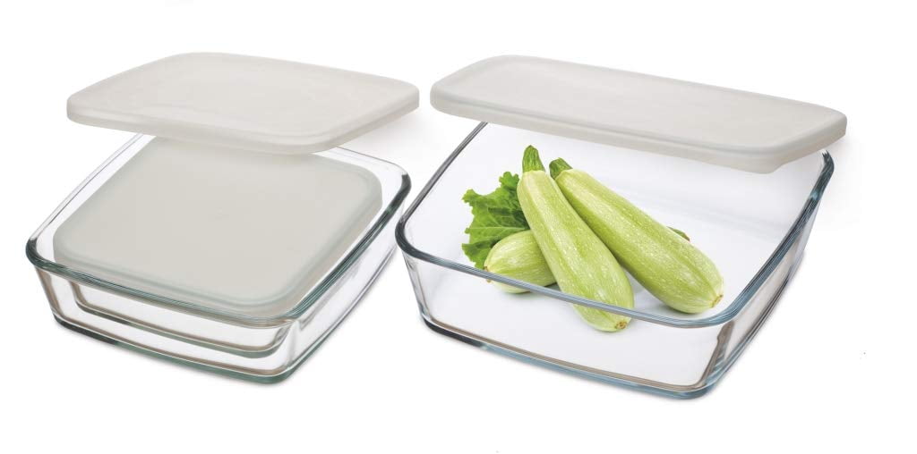 Server & Storage set 8 pieces Libbey Stackit Glass Bakeware