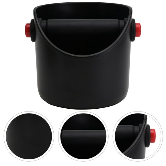 HINTRMENT 1Pcs 13x11.5in Black ABS PP Coffee Bucket for Coffee Maker Accessory and Home Use