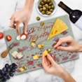thumbnail image 4 of Anniversary Cutting Board, 22 Years Together Lettering with Folk Art Ornamental Birds and Flowers, Decorative Tempered Glass Cutting and Serving Board, in 3 Sizes, by Ambesonne, 4 of 5