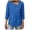 Blue, variant on idosla Womens Cotton Linen Shirts Summer Trendy Shirts 3/4 Sleeve Square Neck Blouses Button Down Gauze Tees Casual Tops (Grey, XXL)