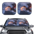 thumbnail image 2 of Sikiie Winter Fire Dragon Print Foldable Car Windshield Sun Visor, Car Window Sunshade Suitable for Sedan, SUV and Truck Car Accessories-Small, 2 of 6