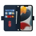 thumbnail image 4 of For Iphone 14 Pro Max Cross Texture Lanyard Leather Phone Case(Blue),iPhone 14 Pro Max, 4 of 7