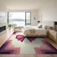 thumbnail image 3 of ODIKA 9'x12' Washable Area Rug Non-Shedding, Easy Care Pixel Grid Retro Stepped Frame Motif Atomic Geometric Mid Century Refined for Master Suite, California King, Under Bed, 3 of 7