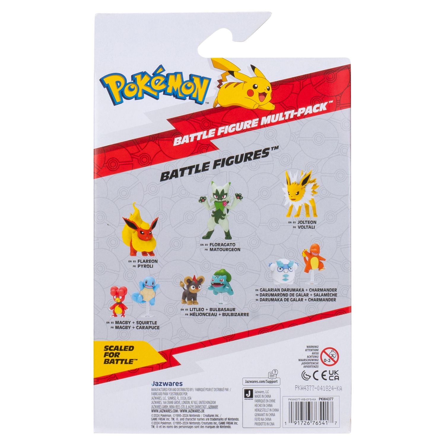 Pokémon Battle Figure Multi-Pack - Rowlet, Roselia, Flapple and Oddish
